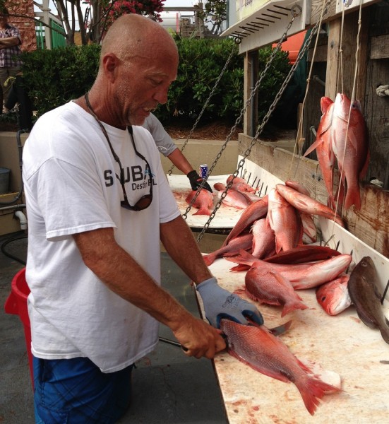 Filets of red snapper fresh from the Gulf are one of the great treats of time at the beach.
