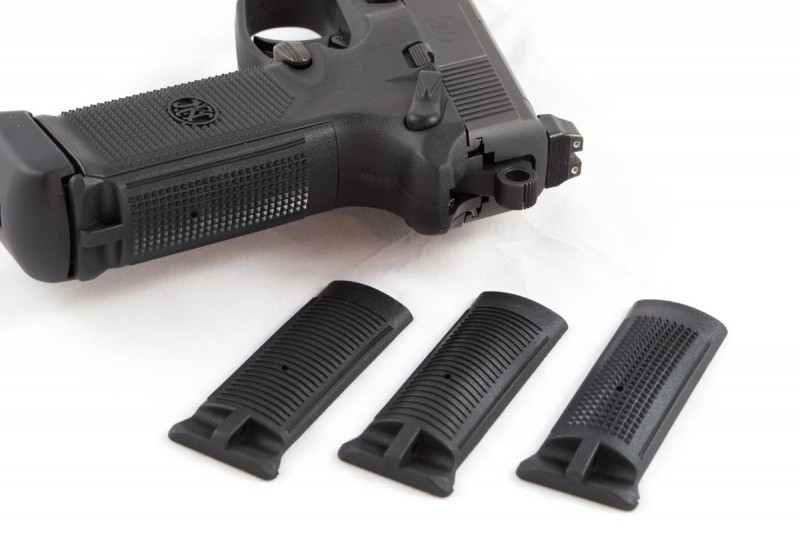With 15+1 rounds of .45 ACP, it sounds big, but it really isn't. Four backstrap inserts let you choose your grip size.