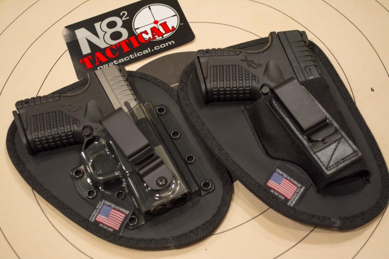 N82 Tactical Holsters with a pair of Springfield Armory XD-S pistols.