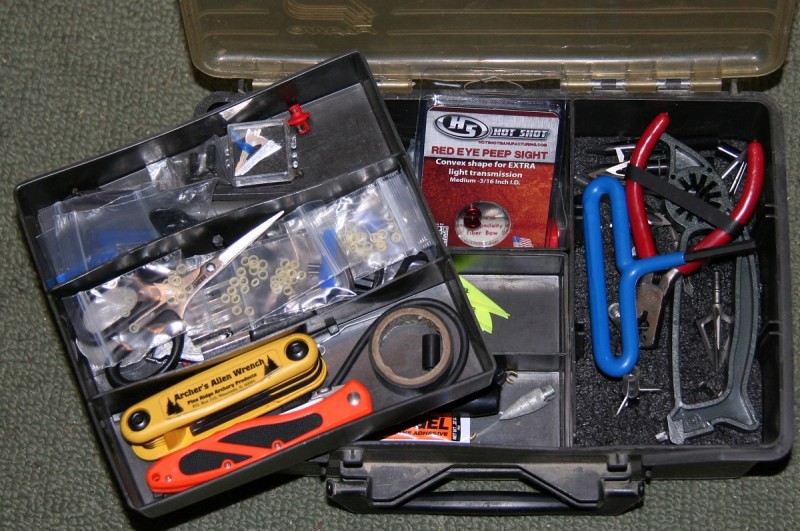 This archery tool box has saved me a lot of time by putting me back in the woods a lot sooner than I would have been if I had to seek out an archery pro shop for repairs. 