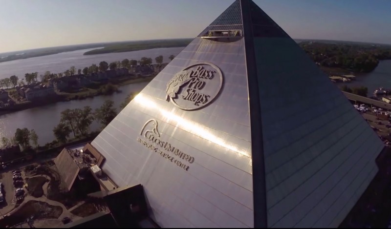 Bass Pro Shops now has its very own monument. At 32 stories tall, this superstore is the sixth largest pyramid in the world.