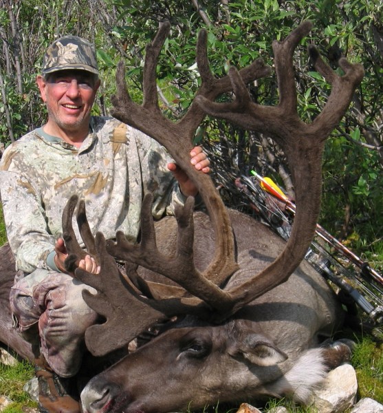 The author's trophy Pope and Young mountain caribou bull. Image courtesy Dennis Dunn.