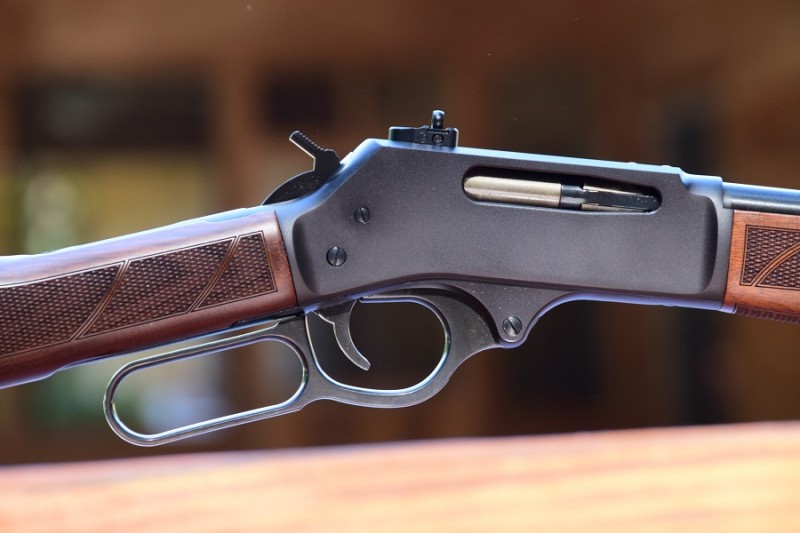 The H009 features a steel receiver and a round barrel and weighs in at seven pounds. The H009B model features a brass receiver and octagonal barrel, and tips the scales at 8.5 pounds.