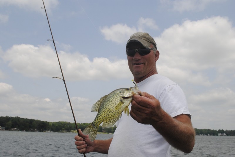Jim Horn shows off a summer crappie.