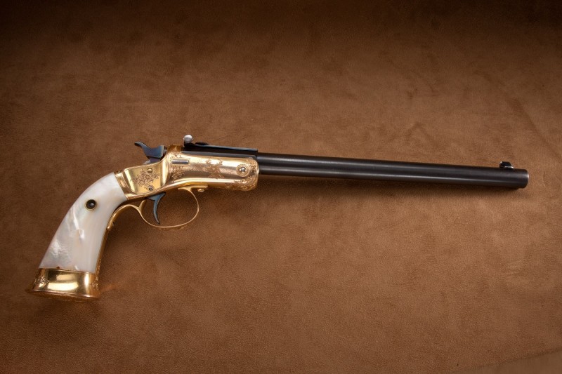 Annie Oakley's single-shot Stevens pistol from the National Firearms Museum.