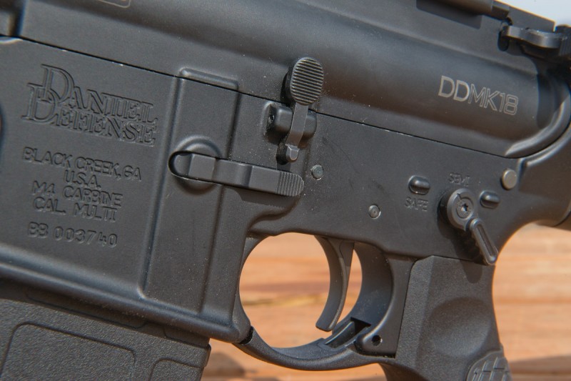 The HIPERTOUCH 24 trigger in a Daniel Defense gun.
