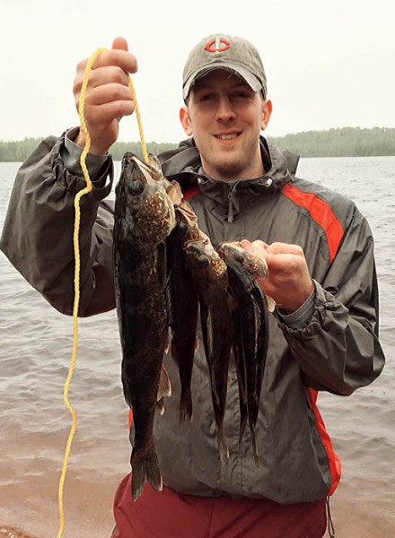 Nick Anderson caught these walleyes after hiking into a lake in Minnesota’s Superior National Forest.