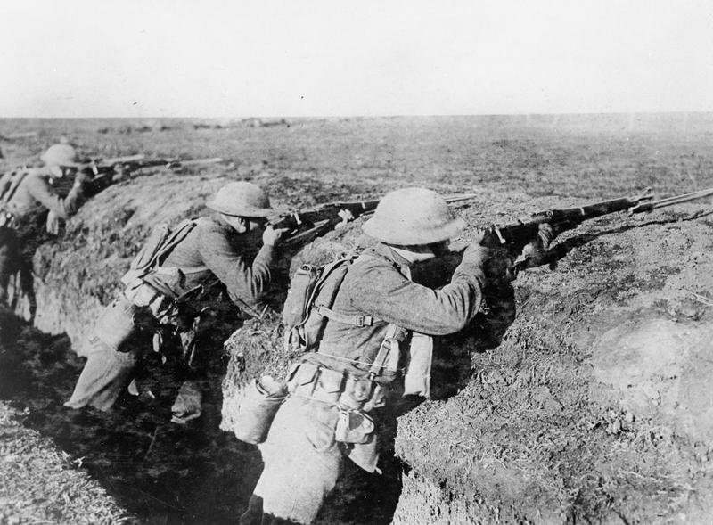 US Marines equipped with the M1903 Springfield in Italy during WWI. 