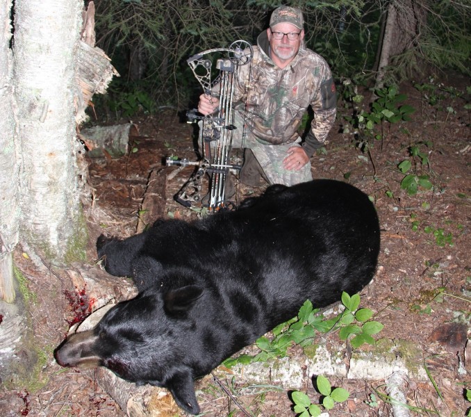 The bear the author shot weighed 400 pounds and will be very close to making the Boone and Crockett record book. 