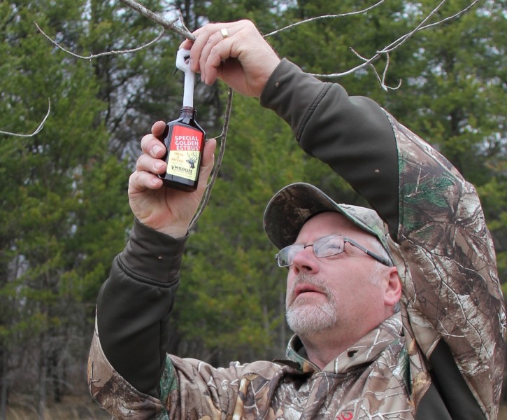 A little deer scent on a Wildlife Research Center key wick can be the perfect way to stop a buck in the right spot and distract his attention while you are drawing, aiming, and shooting.