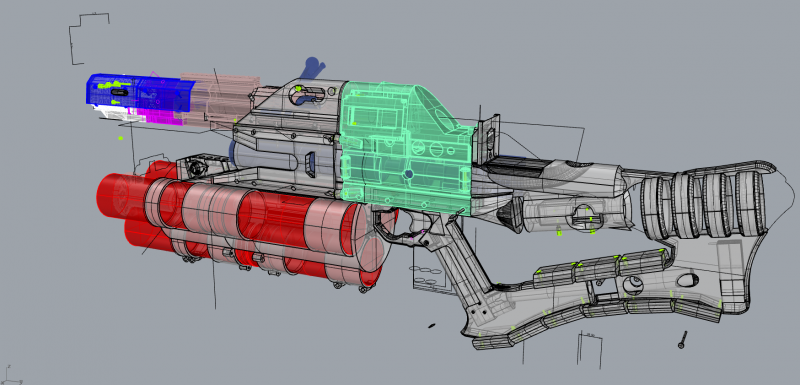CAD design file of the rail gun. 