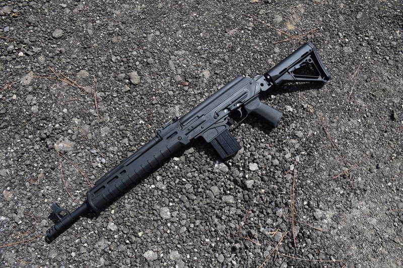 A Magpul pistol grip and Zhukov handguard round out the GrendAK.