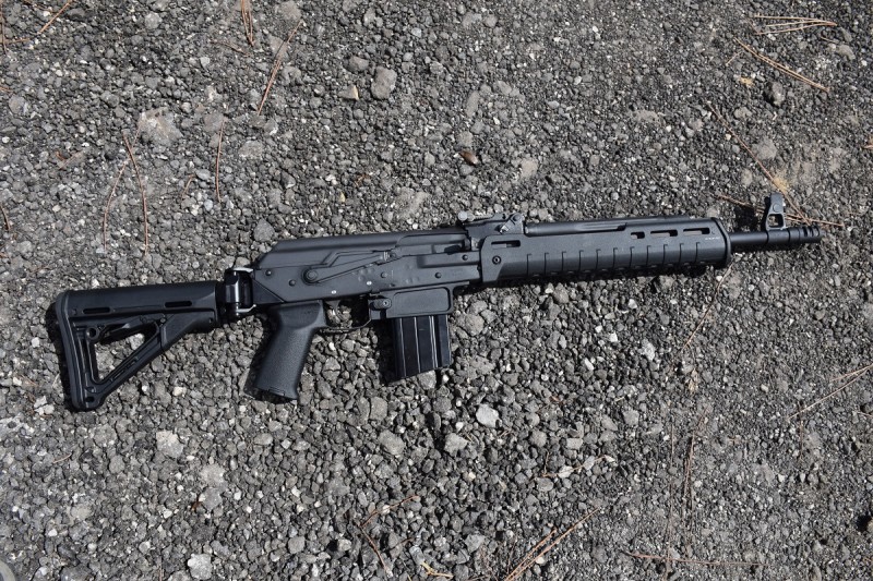 The GrendAK features DA's signature AR-style magwell and a collapsible stock.