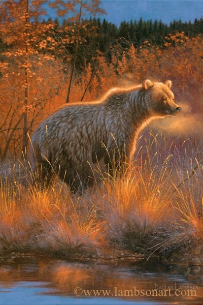 Dunn would continue to meet with "Mister Murphy" on 2002 BC grizzly hunt. Illustration by Dallen Lambson.