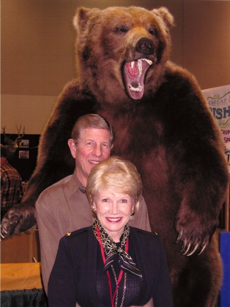 The author and his wife Karen with the trophy grizzly. Image courtesy of Dennis Dunn.