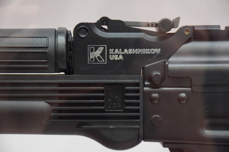 Kalashnikov USA branding on one of the 9x19mm models.