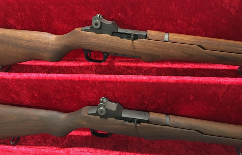 Something looks a little different about this pair of M1 Garands...