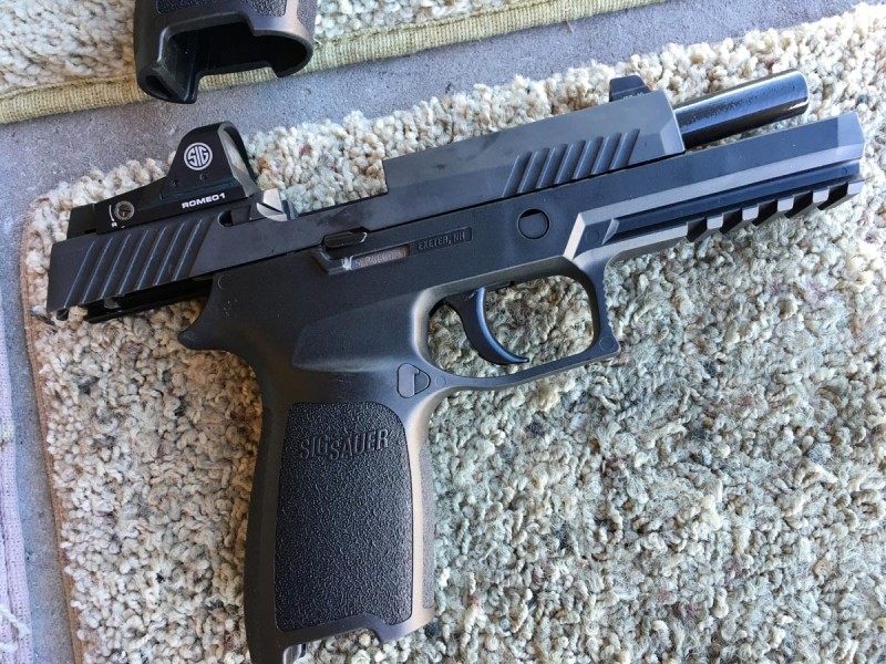 A new Sig Sauer P320 RX with Romeo 1 optical sight.