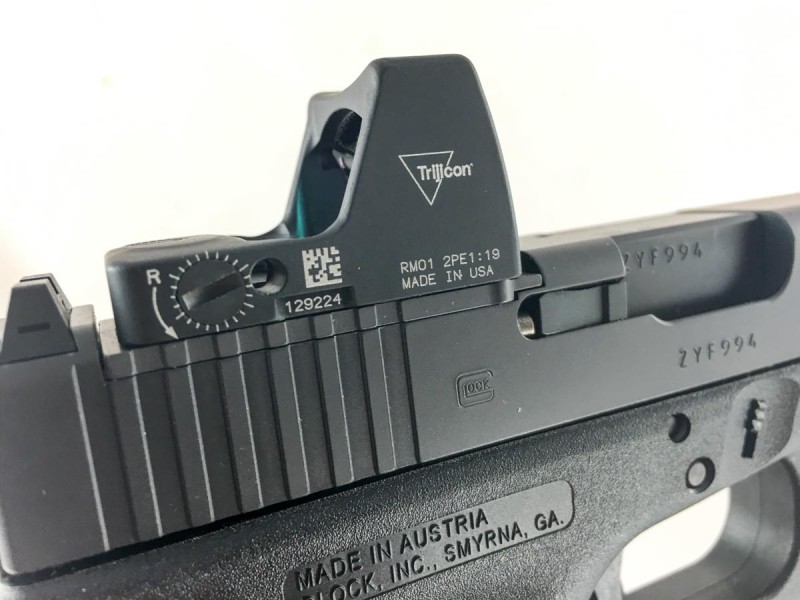 The new Glock 19 MOS with a Trijicon RMR installed. 