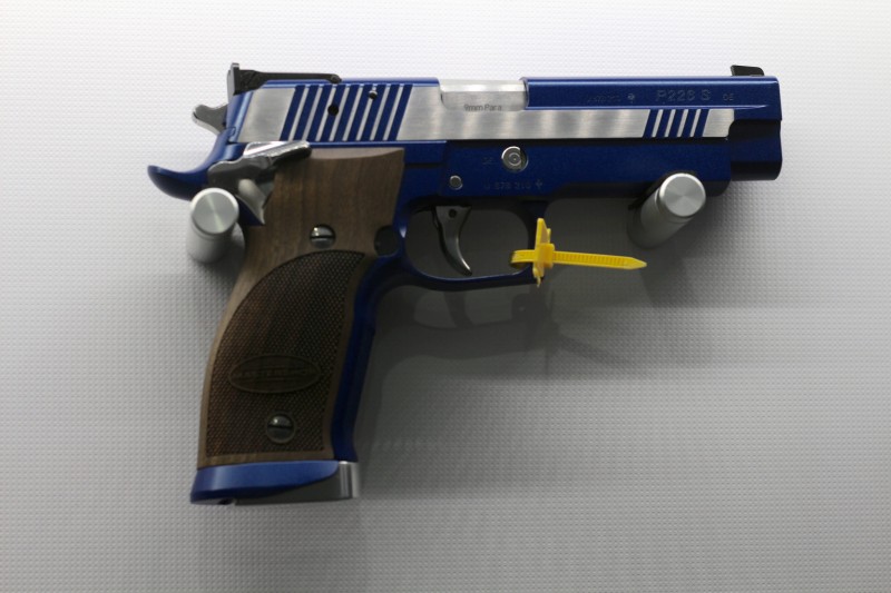 A Sig P226S X-SIX Scandic Blue.
