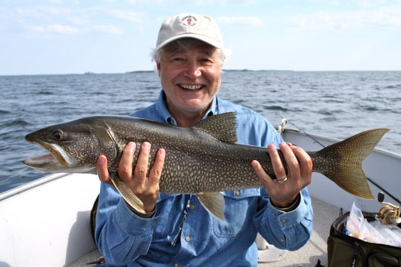 Lorne with a Manitoba lake trout.
