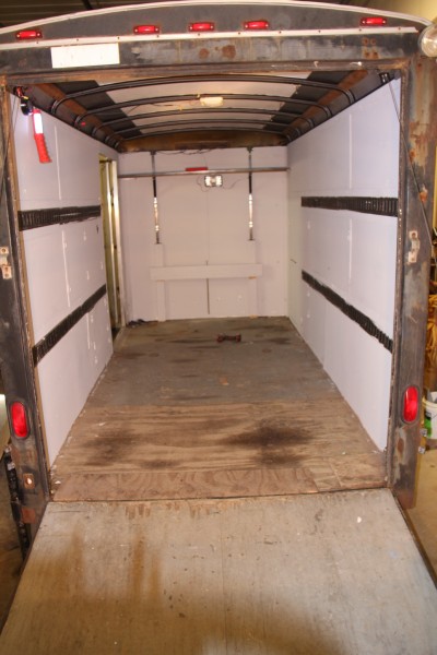 The trailer started out as an empty 6X12 enclosed trailer.