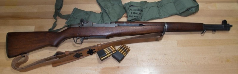 Most rifles, like this M1 Garand, have a long and very forgiving sight radius. 