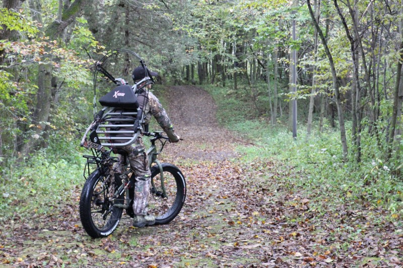 Most public hunting areas used by DIY whitetail hunters have some access roads that make bike travel easy. (Photo courtesy Rambo Bikes.)