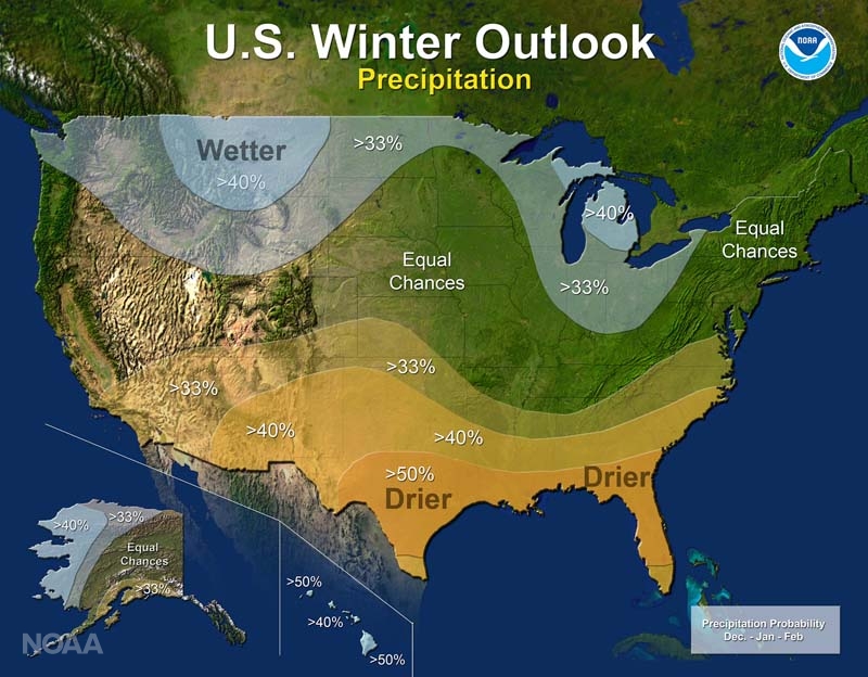 NOAA Precipitation U.S. Winter Outlook