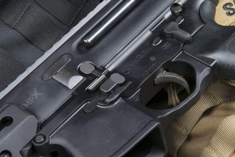 The MPX's receiver features an ambi magazine and bolt release controls, allowing shooters to keep their firing hand where it belongs – on the pistol grip.
