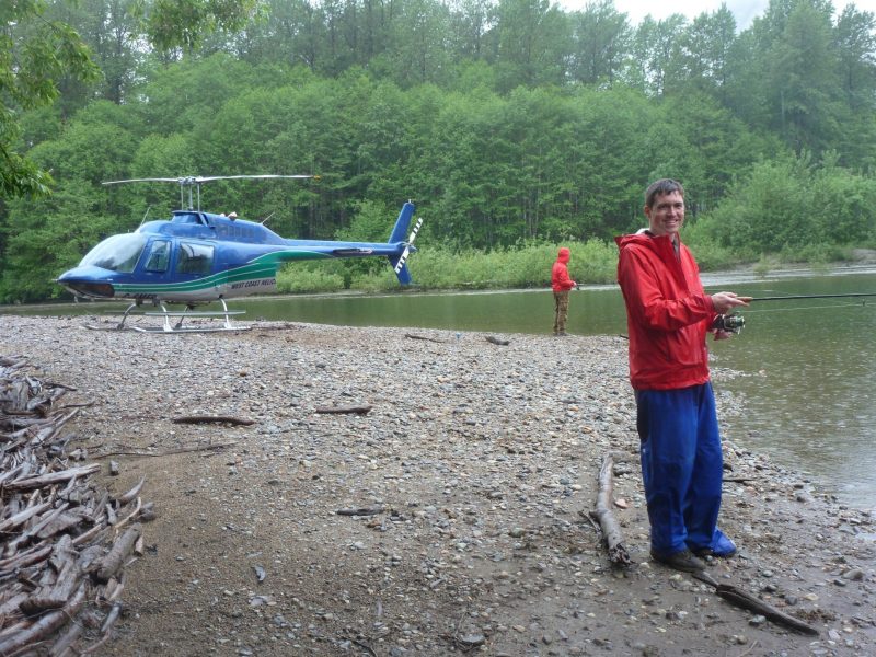 Helicopter + fishing = heli-fishing!