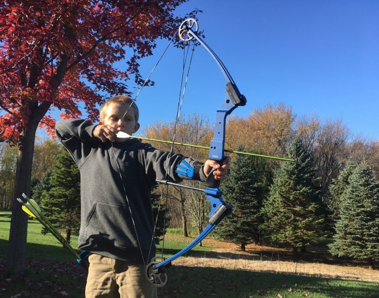 The author's 11-year-old son shooting the Genesis Original.