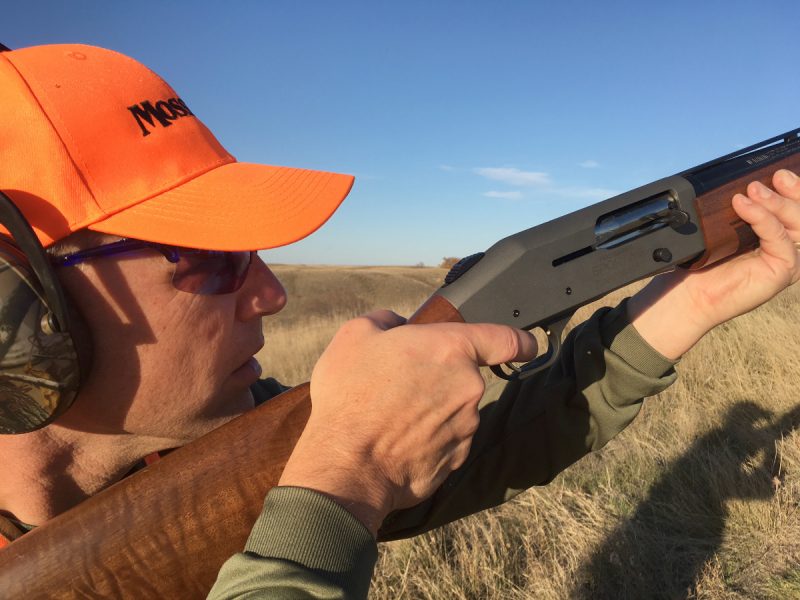 The author shooting clays with the Mossberg 930 Pro-Series Sporting Shotgun.