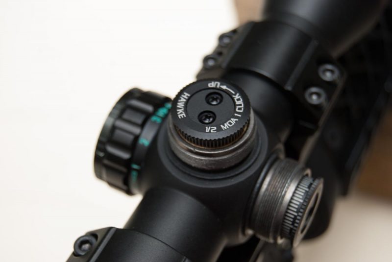 Here’s an example of a scope that uses 1/2-inch per click adjustments. 